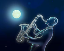 Sax O Moon von Peter  Awax