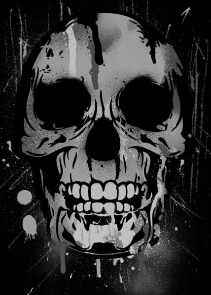 Skull-drips-sybille-challenge-aw-bw
