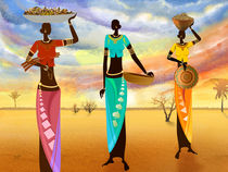 Masai Women Quest For Grains von Peter  Awax