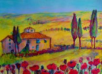 Mohnblüte in der Toscana von Ingrid  Becker