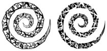 Gothic spirals tattoo by William Rossin