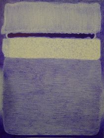 Rothko in Ballpoint Blue. White Center (Yellow, Pink and Lavender on Rose) by Ben Johansen