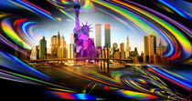 New York  Freiheitsstatue 8 by Walter Zettl