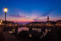 Der Arno und Florenz - Italien by Viktor Peschel
