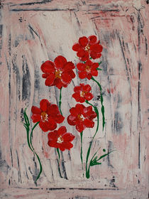 Zarte Blüten in rot von Gabriele  Schloß