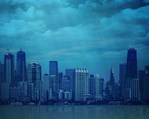 City In Blue von Peter  Awax
