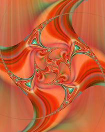 Orange fractal by Christine Bässler