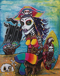 Pirate Girl - Surfs Up von Laura Barbosa