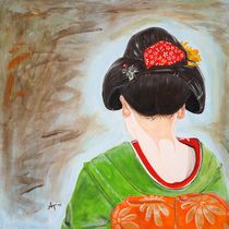 Geisha woman japan by Annett Tropschug