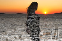 City within a woman's silhouette by Constantinos Iliopoulos