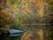 Ramapo Lake in the fall by Jim DeLillo