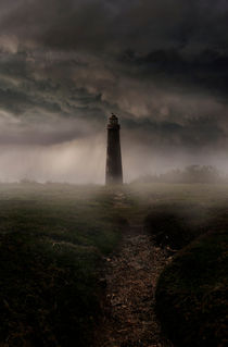 Lighthouse in the rain by Jarek Blaminsky