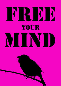 Typographic Print, free your mind   by Lila  Benharush