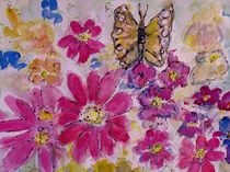 Cosmea und Schmetterling by Ingrid  Becker