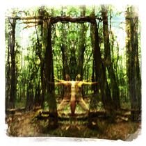 Vitruvian Forest Man von Green Moon Art