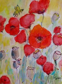 Poppies by Ingrid  Becker