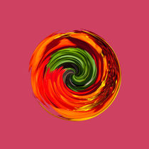 Red flower in a twirl von Robert Gipson