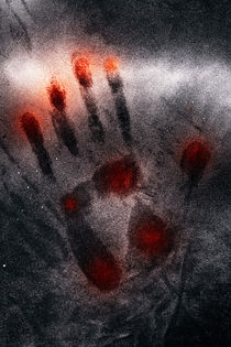 man's palm print on a black background von Igor Korionov