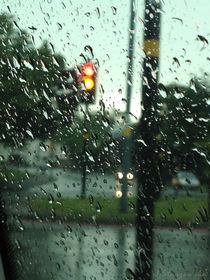 traffic light in the rain by istarzewska