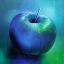 Apfel, blau by Annette Schmucker