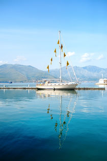 Boat in the sea of Gaeta. Italy by Tania Lerro
