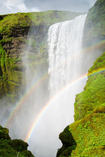Wasserfall waterfall Skogafoss Island Iceland by Matthias Hauser