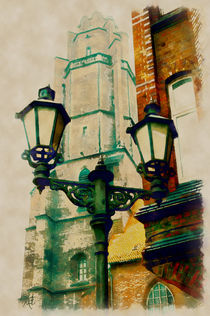 The old street lamp_Aqua by Wolfgang Pfensig
