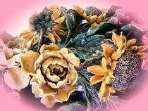Vintage ceramic Flowers von Juergen Seidt