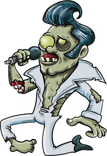 Cartoon zombie Elvis  by Anton  Brand