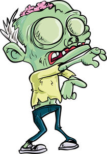 Cartoon teen zombie with skinny jeans by Anton  Brand