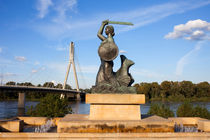 Warsaw Mermaid Monument in Poland by Artur Bogacki