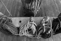 Belaying pins near the mast on a tall ship. by Intensivelight Panorama-Edition