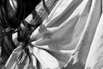 Reefed sail on a tall ship - monochrome by Intensivelight Panorama-Edition