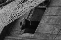 Canon hatch on a tall ship - monochrome by Intensivelight Panorama-Edition