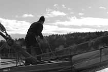 Seaman working on a brig - monochrome by Intensivelight Panorama-Edition