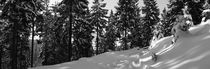 Car tracks in deep snow - monochrome von Intensivelight Panorama-Edition