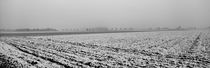 Ploughed acre in winter - monochrome by Intensivelight Panorama-Edition