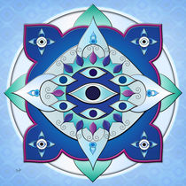 Mandala Of The Seven Eyes by Peter  Awax