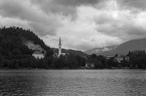lake Bled bw by Joseph Borsi