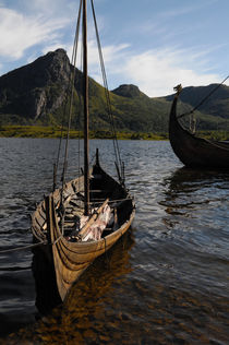 Viking ship in a fjord by Intensivelight Panorama-Edition