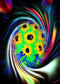 Blütenträume 21 Sonnenblumen von Walter Zettl