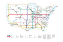 Interstate Highways as a Subway Map von Cameron Booth