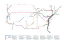 Amtrak Passenger Rail as a SubwayMap by Cameron Booth