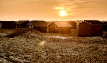 Beach cabins in sunset von Mike Santis