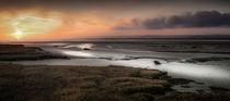 Penclawdd marsh sunset by Leighton Collins