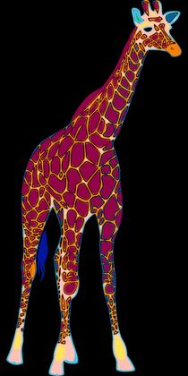 Giraffe Pop Art by Florian Rodarte
