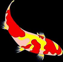 Koi Fish Pop Art by Florian Rodarte