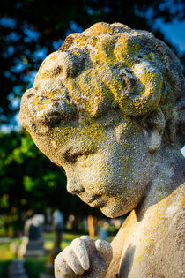 Memphis Elmwood Cemetery - Boy Angel Vertical by Jon Woodhams
