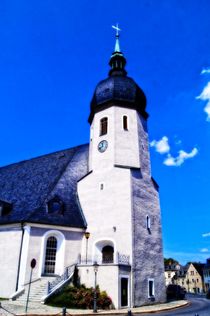 Kirche in Olbernhau (Erzgebirge) by Helmut Schneller