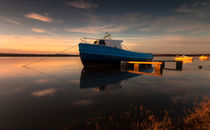 Loughor estuary boats Wales von Leighton Collins
